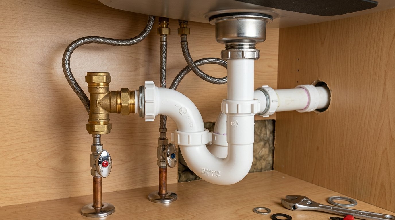 Licensed plumber repairing water pipe leak in New Jersey